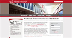 Desktop Screenshot of peaceresearch.ca