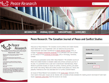 Tablet Screenshot of peaceresearch.ca